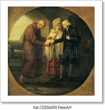 Free art print of The Monk of Calais by Angelica Kauffman