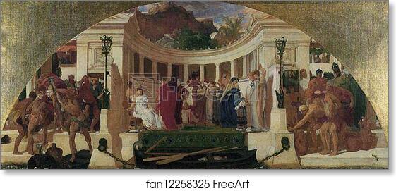 Free art print of Color Sketch for The Arts of Industry as Applied to Peace by Frederick Leighton