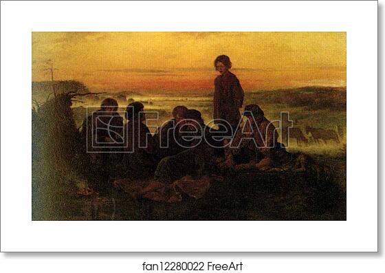Free art print of Peasant Boys Watching Horses at Night by Vladimir Makovsky