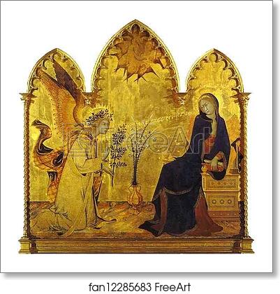 Free art print of Annunciation by Simone Martini