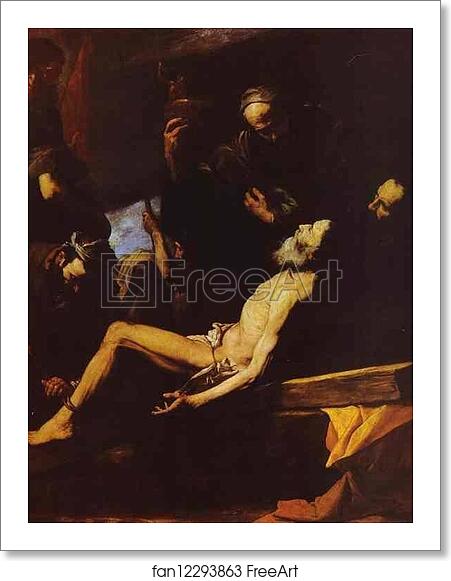 Free art print of The Martyrdom of St. Andrew by Jusepe De Ribera