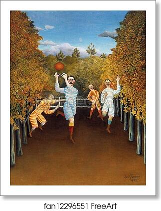 Free art print of The Football Players by Henri Rousseau