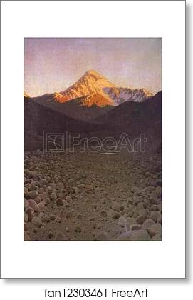Free art print of The Mount Kazbek by Vasily Vereshchagin