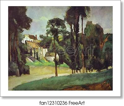 Free art print of Road at Pontoise by Paul Cézanne