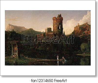 Free art print of Landscape Composition: Italian Scenery by Thomas Cole