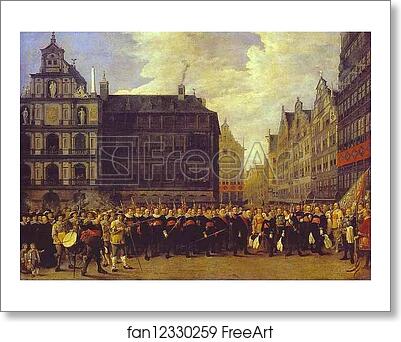 Free art print of Members of Antwerp Town Council and Masters of the Armaments Guild by David Teniers The Younger