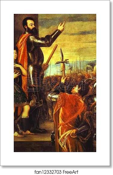 Free art print of Alfonso di'Avalos Addressing his Troops by Titian Free art print of Alfonso di'Avalos Addressing his Troops by Titian