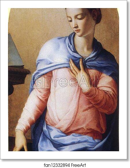Free art print of Annunciation (right panel). Detail by Agnolo Bronzino Free art print of Annunciation (right panel). Detail by Agnolo Bronzino