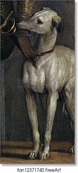 Free art print of Boy with a Greyhound. Detail by Paolo Veronese