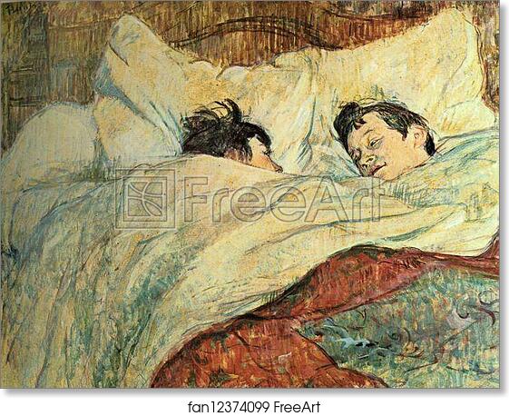 Free art print of In Bed by Henri De Toulouse-Lautrec