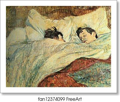 Free art print of In Bed by Henri De Toulouse-Lautrec