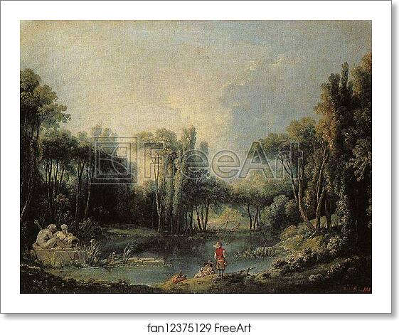 Free art print of Landscape with a Pond by François Boucher Free art print of Landscape with a Pond by François Boucher
