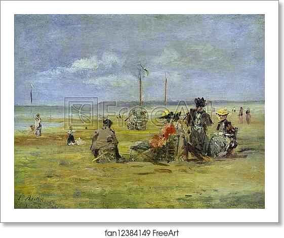 Free art print of Beach Scene by Eugène-Louis Boudin Free art print of Beach Scene by Eugène-Louis Boudin