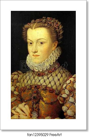 Free art print of Portrait of Elisabeth of Austria, Queen of France by Francois Clouet