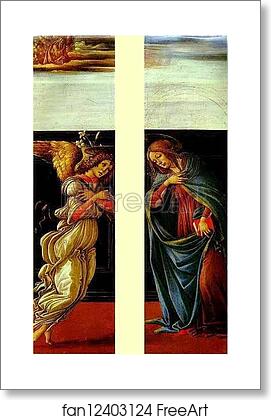 Free art print of The Annunciation by Alessandro Botticelli