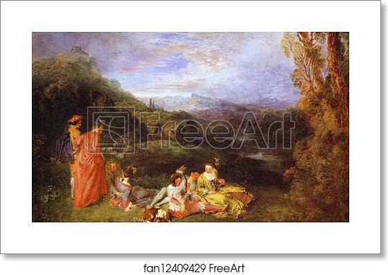 Free art print of Peaceful Love by Jean-Antoine Watteau Free art print of Peaceful Love by Jean-Antoine Watteau
