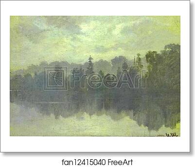 Free art print of Krestovsky Island Shrouded in Mist by Ivan Shishkin