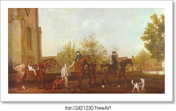 Free art print of Huntsmen Setting Out from Southill, Bedfordshire by George Stubbs Free art print of Huntsmen Setting Out from Southill, Bedfordshire by George Stubbs