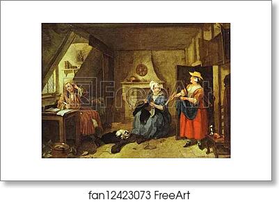 Free art print of The Distressed Poet by William Hogarth