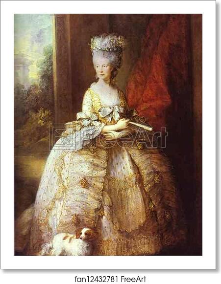 Free art print of Portrait of Queen Charlotte by Thomas Gainsborough