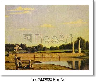 Free art print of View of the Dam in the Estate of Spasskoe by Grigoriy Soroka