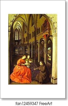 Free art print of Madonna and Saints in a Church by Konrad Witz