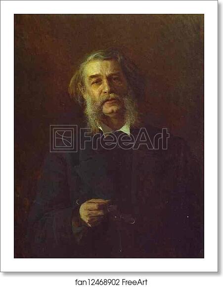 Free art print of Portrait of the Author Dmitry Grigorovich by Ivan Kramskoy