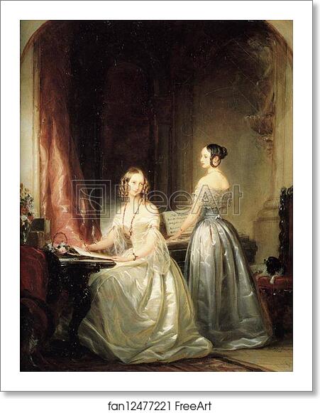 Free art print of Portrait of Grand Duchesses Olga Nikolaevna and Alexandra Nikolaevna by Christina Robertson