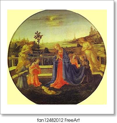 Free art print of Adoration of the Child by Filippino Lippi