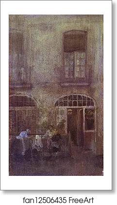 Free art print of White and Grey: The Hotel Courtyard, Dieppe by James Abbott Mcneill Whistler