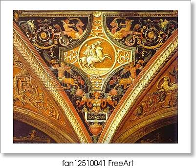 Free art print of Detail of the ceiling by Pietro Perugino