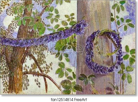 Free art print of Garlands of Cornflowers by Victor Borisov-Musatov