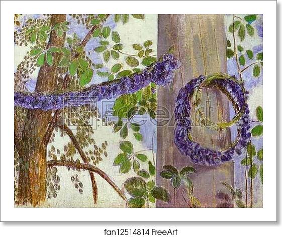 Free art print of Garlands of Cornflowers by Victor Borisov-Musatov Free art print of Garlands of Cornflowers by Victor Borisov-Musatov