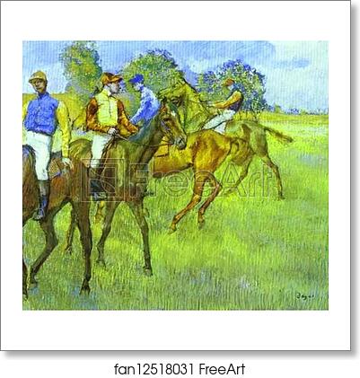 Free art print of Race Horses by Edgar Degas