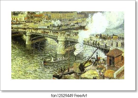 Free art print of Pont Boieldien in Rouen in a Drizzle by Camille Pissarro Free art print of Pont Boieldien in Rouen in a Drizzle by Camille Pissarro