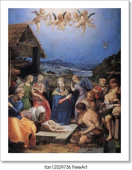 Free art print of Adoration of the Shepherds by Agnolo Bronzino