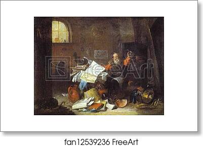 Free art print of The Alchemist by David Teniers The Younger