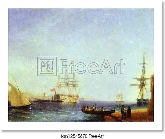 Free art print of Malta. Valetto Harbour by Ivan Aivazovsky