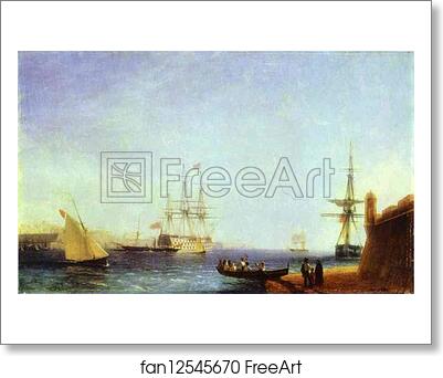 Free art print of Malta. Valetto Harbour by Ivan Aivazovsky Free art print of Malta. Valetto Harbour by Ivan Aivazovsky
