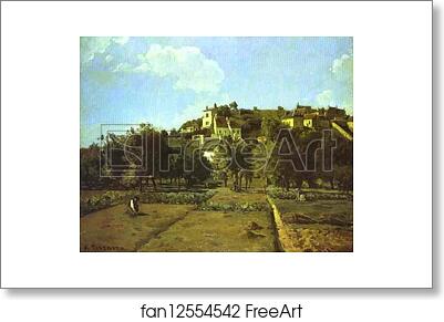 Free art print of L'Hermitage by Camille Pissarro