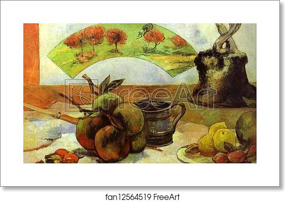 Free art print of Still Life with Fan by Paul Gauguin Free art print of Still Life with Fan by Paul Gauguin