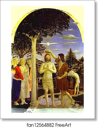 Free art print of Baptism of Christ by Piero Della Francesca