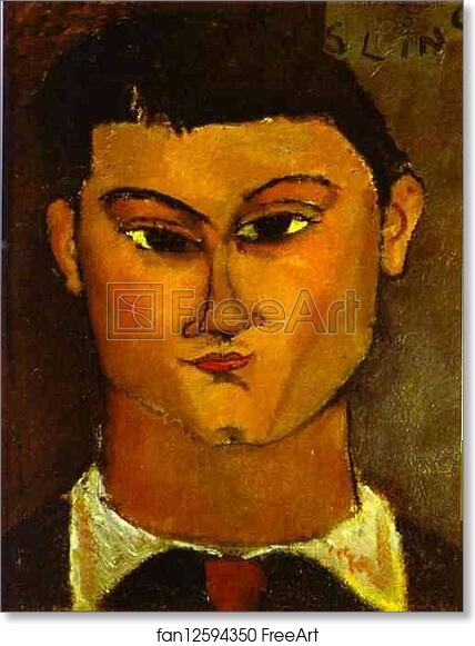 Free art print of Portrait of the Painter Moïse Kisling (1891-1953) by Amedeo Modigliani