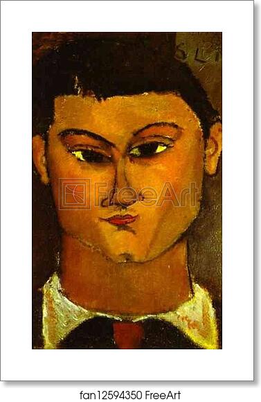 Free art print of Portrait of the Painter Moïse Kisling (1891-1953) by Amedeo Modigliani