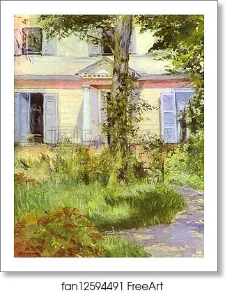 Free art print of Villa at Rueil by Edouard Manet