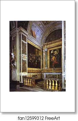 Free art print of Interior of Contarelli Chapel. San Luigi dei Francesi, Rome, Italy by Caravaggio