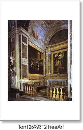 Free art print of Interior of Contarelli Chapel. San Luigi dei Francesi, Rome, Italy by Caravaggio Free art print of Interior of Contarelli Chapel. San Luigi dei Francesi, Rome, Italy by Caravaggio