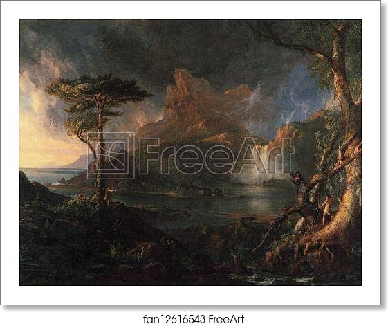Free art print of A Wild Scene by Thomas Cole Free art print of A Wild Scene by Thomas Cole