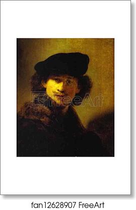 Free art print of Self-Portrait with Velvet Beret and Furred Mantel by Rembrandt Harmenszoon Van Rijn
