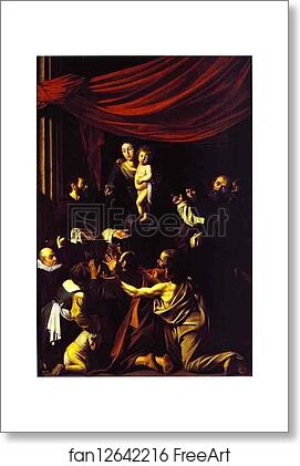 Free art print of Madonna of the Rosary by Caravaggio